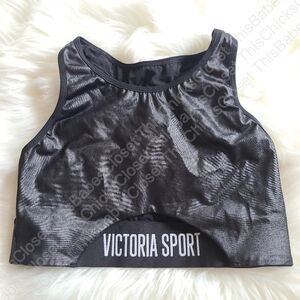 ❤️EUC Victoria's Secret VS Black Keyhole Athletic Fitness Gym Sports Bra, S